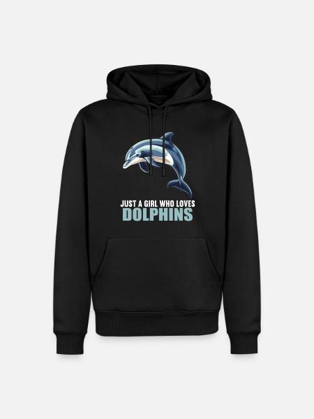 Dolphin Dolphins Dolphin - Men’s Premium Organic Hoodie - black