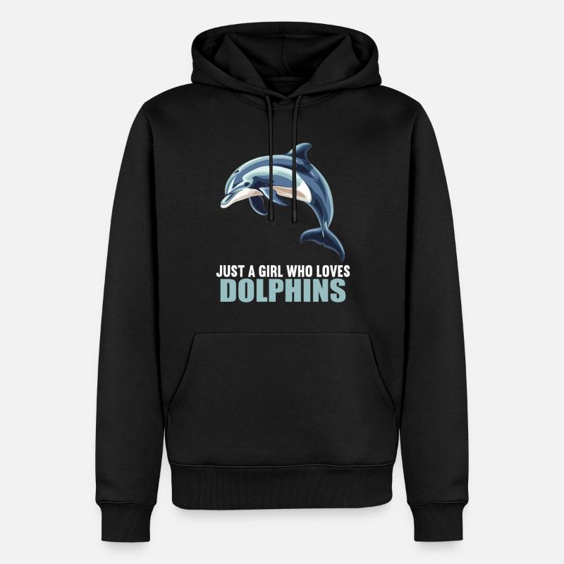 Dauphin Dauphins Dauphin - Sweat à capuche Premium bio Homme - noir