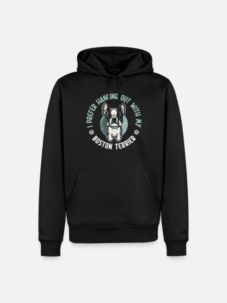 Cadeaux Boston Terrier - Sweat à capuche Premium bio Homme - noir