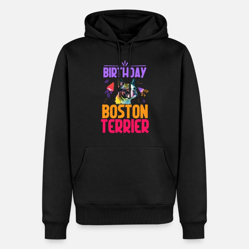 Cadeaux Boston Terrier - Sweat à capuche Premium bio Homme - noir