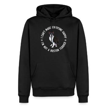 Boston Terrier Gifts - Männer Premium Bio Hoodie - Schwarz - Vorne - Nico (187cm)
