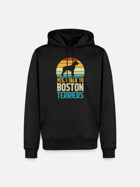 Cadeaux Boston Terrier - Sweat à capuche Premium bio Homme - noir