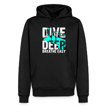 Taucher Tauchen - Männer Premium Bio Hoodie - Schwarz - Vorne - Nico (187cm)