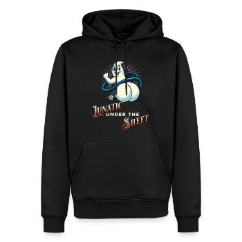 Gespenst Zeigt Hintern Lustiges Spruch Design - Männer Premium Bio Hoodie - Schwarz - Vorne - Nico (187cm)