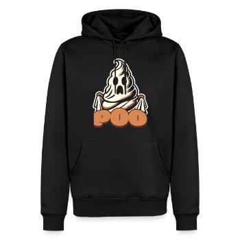 Lustiges Kackhaufen Gespenst Poo Anstatt Boo - Männer Premium Bio Hoodie - Schwarz - Vorne - Nico (187cm)