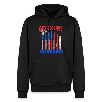 Dirt Biker Riding Gate´s Dropped Go Racing - Männer Premium Bio Hoodie - Schwarz - Vorne - Nico (187cm)