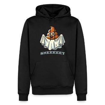Lustiges Kackhaufen Gespenst Sheet Gespenst - Männer Premium Bio Hoodie - Schwarz - Vorne - Nico (187cm)