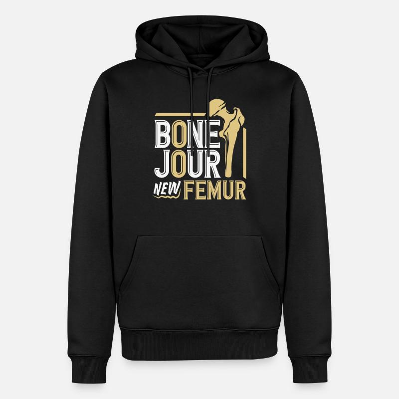 Reconstruction de la jambe Restauration - Sweat à capuche Premium bio Homme - noir
