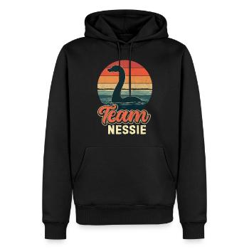 Team Nessie - Männer Premium Bio Hoodie - Schwarz - Vorne - Nico (187cm)