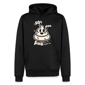 Lustiges Kackhaufen Gespenst Poo Anstatt Boo - Männer Premium Bio Hoodie - Schwarz - Vorne - Nico (187cm)