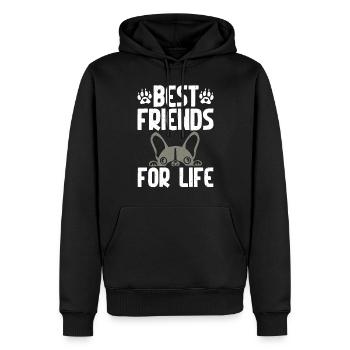 Boston Terrier Gifts - Männer Premium Bio Hoodie - Schwarz - Vorne - Nico (187cm)