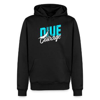 Taucher Sporttauchen Tauchen Dive With Courage - Männer Premium Bio Hoodie - Schwarz - Vorne - Nico (187cm)