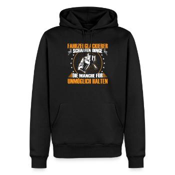 Fahrzeuglackierer schaffen Dinge Lackierer - Männer Premium Bio Hoodie - Schwarz - Vorne - Nico (187cm)
