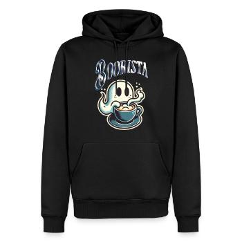 Boorista Café Drôle Disant Halloween - Sweat à capuche Premium bio Homme - noir - Devant - Nico (187cm)