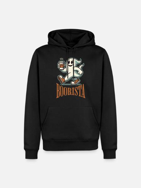 Funny Coffee Saying Spooky Ghosts - Men’s Premium Organic Hoodie - black