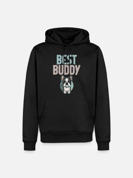 Cadeaux Boston Terrier - Sweat à capuche Premium bio Homme - noir