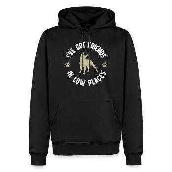 Boston Terrier Gifts - Männer Premium Bio Hoodie - Schwarz - Vorne - Nico (187cm)