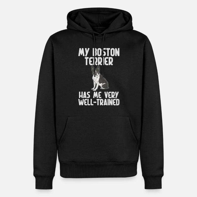 Boston Terrier Gifts - Männer Premium Bio Hoodie - Schwarz