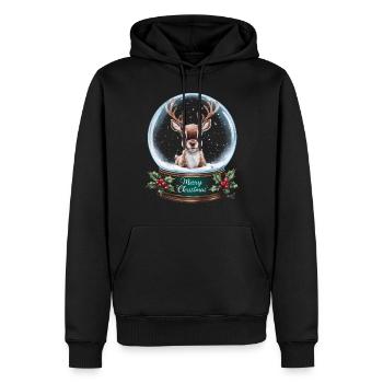 Rentier Reh Xmas Reindeer Christmas Weihnachten - Männer Premium Bio Hoodie - Schwarz - Vorne - Nico (187cm)