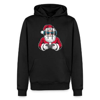 Weihnachtsmann Santa Claus Christmas Weihnachten - Männer Premium Bio Hoodie - Schwarz - Vorne - Nico (187cm)