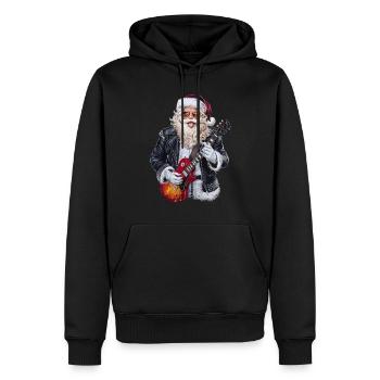 Weihnachtsmann Santa Claus Christmas Weihnachten - Männer Premium Bio Hoodie - Schwarz - Vorne - Nico (187cm)
