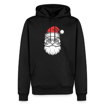 Weihnachtsmann Santa Claus Christmas Weihnachten - Männer Premium Bio Hoodie - Schwarz - Vorne - Nico (187cm)