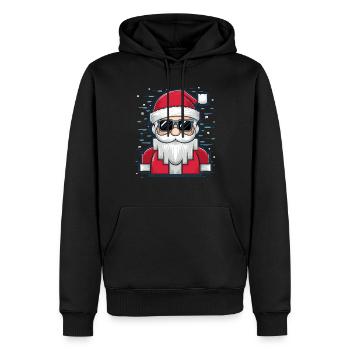 Weihnachtsmann Santa Claus Christmas Weihnachten - Männer Premium Bio Hoodie - Schwarz - Vorne - Nico (187cm)