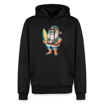 Weihnachtsmann Santa Claus Christmas Weihnachten - Männer Premium Bio Hoodie - Schwarz - Vorne - Nico (187cm)