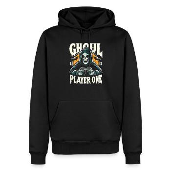 Ghoul Player One-design - Men’s Premium Organic Hoodie - black - Front - Nico (187cm)