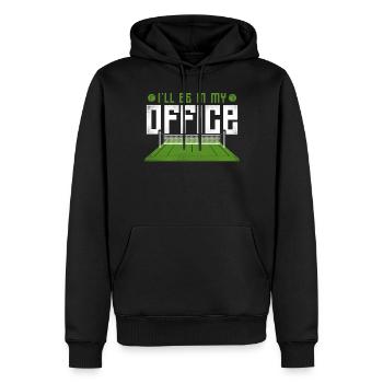 drôle de raquette de joueur de tennis je serai - Sweat à capuche Premium bio Homme - noir - Devant - Nico (187cm)