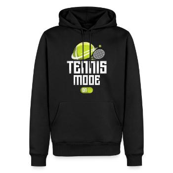 Drôle de joueur de tennis Raquette Tennis - Sweat à capuche Premium bio Homme - noir - Devant - Nico (187cm)