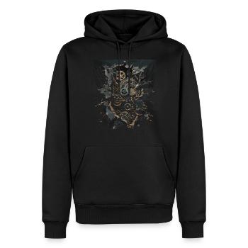 Steam Punk Art Funky Steampunk - Men’s Premium Organic Hoodie - black - Front - Nico (187cm)