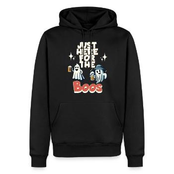 Halloween Ghost Party with Beer and Alcohol - Men’s Premium Organic Hoodie - black - Front - Nico (187cm)