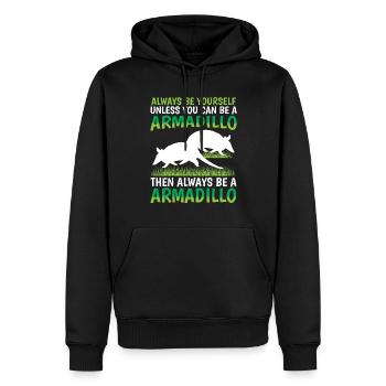 Alors un tatou est un tatou géant - Sweat à capuche Premium bio Homme - noir - Devant - Nico (187cm)