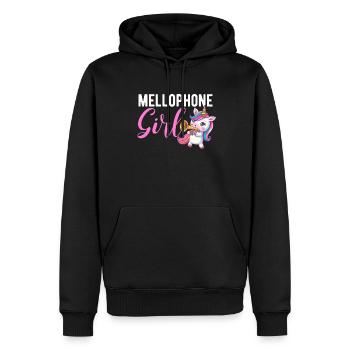Mellophone Girl, marching band mellophone - Männer Premium Bio Hoodie - Schwarz - Vorne - Nico (187cm)