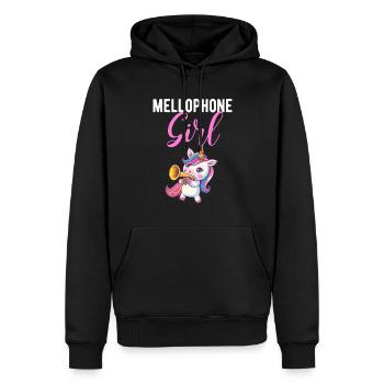 Mellophone Girl, marching band mellophone - Männer Premium Bio Hoodie - Schwarz - Vorne - Nico (187cm)