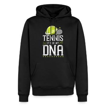 Drôle de joueur de tennis Raquette Tennis - Sweat à capuche Premium bio Homme - noir - Devant - Nico (187cm)