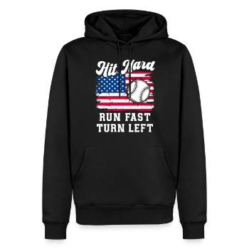 Baseball Sports Baseball Player Pitcher Catcher USA - Men’s Premium Organic Hoodie - black - Front - Nico (187cm)