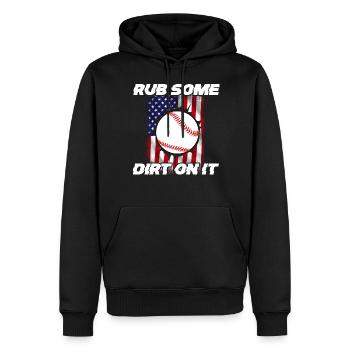 Baseball Sport Baseballspieler Pitcher Catcher USA - Männer Premium Bio Hoodie - Schwarz - Vorne - Nico (187cm)