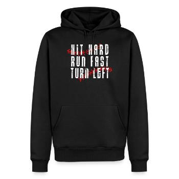 Baseball Sport Baseballspieler Pitcher Catcher USA - Männer Premium Bio Hoodie - Schwarz - Vorne - Nico (187cm)