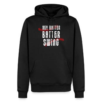 Baseball Sport Baseballspieler Pitcher Catcher USA - Männer Premium Bio Hoodie - Schwarz - Vorne - Nico (187cm)