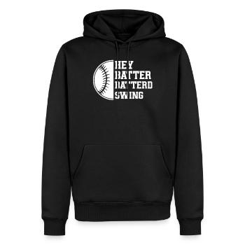 Baseball Sport Baseballspieler Pitcher Catcher USA - Männer Premium Bio Hoodie - Schwarz - Vorne - Nico (187cm)