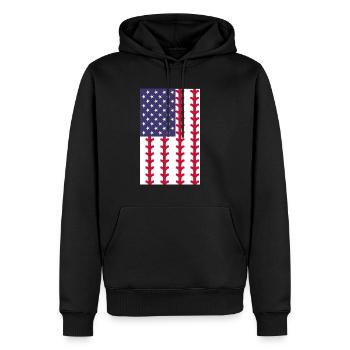 Baseball Sport Baseballspieler Pitcher Catcher USA - Männer Premium Bio Hoodie - Schwarz - Vorne - Nico (187cm)