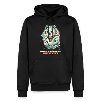 Purranormal Cattivity Spooky Cat Lover - Sweat à capuche Premium bio Homme - noir - Devant - Nico (187cm)