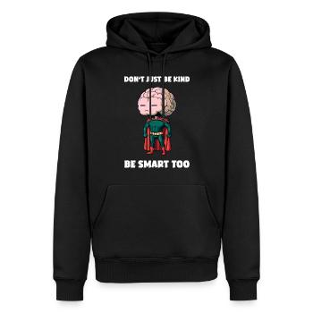 Ne soyez pas juste un sarcasme cérébral drôle et gentil - Sweat à capuche Premium bio Homme - noir - Devant - Nico (187cm)