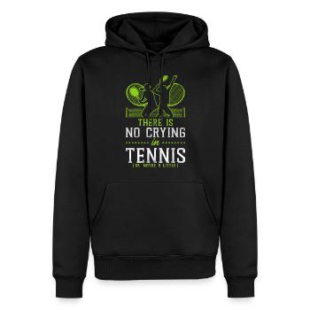 Funny Tennis Player Racket There - Men’s Premium Organic Hoodie - black - Front - Nico (187cm)
