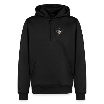 Jesus Christus Christlich Christentum Gott Bibel - Männer Premium Bio Hoodie - Schwarz - Vorne - Nico (187cm)