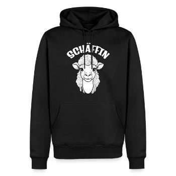 Die Schäffin lustige Chefin Schaf - Männer Premium Bio Hoodie - Schwarz - Vorne - Nico (187cm)