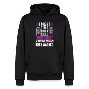 Karaoke Master Retro Music Juke Box - Männer Premium Bio Hoodie - Schwarz - Vorne - Nico (187cm)