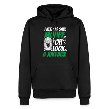 Karaoke Master Retro Music Juke Box - Männer Premium Bio Hoodie - Schwarz - Vorne - Nico (187cm)